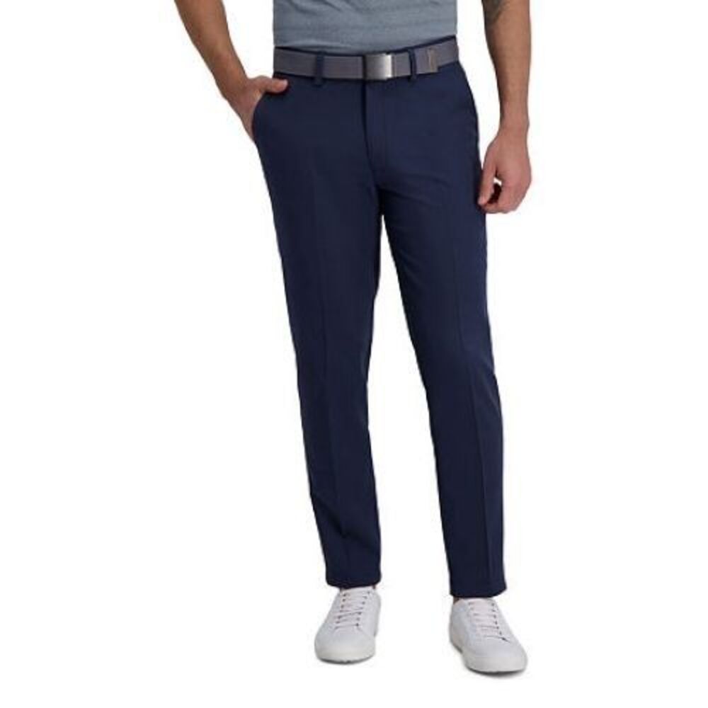 Haggar Cool Right Performance Flex Slim Fit Dress Pants Mens 34x30 Blue NEW